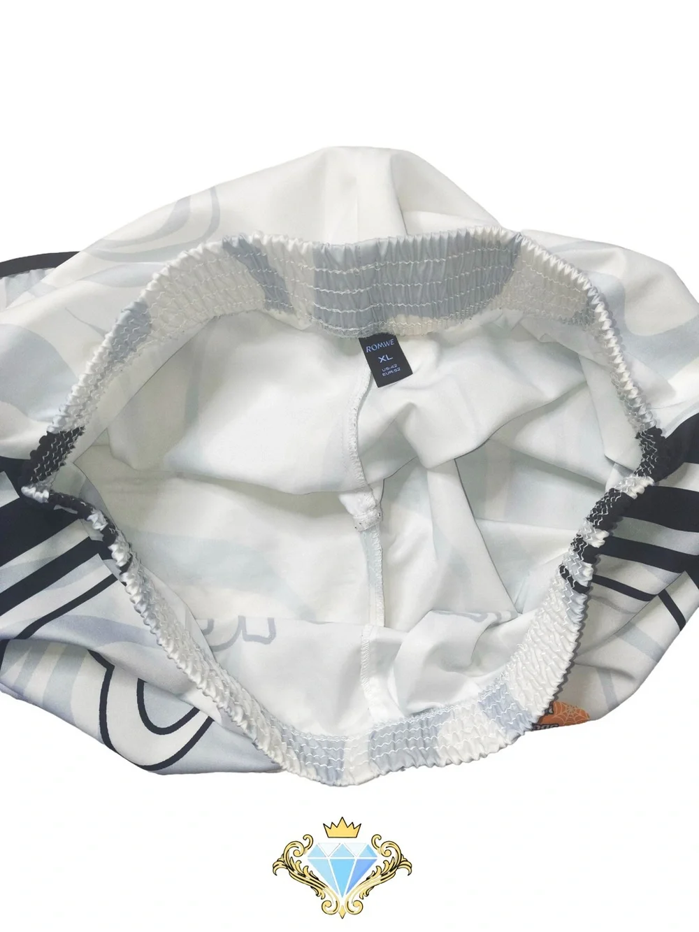 ROMWE Men’s Chicago 23 Graphic Mesh Shorts White Grey XL EUC Streetwear